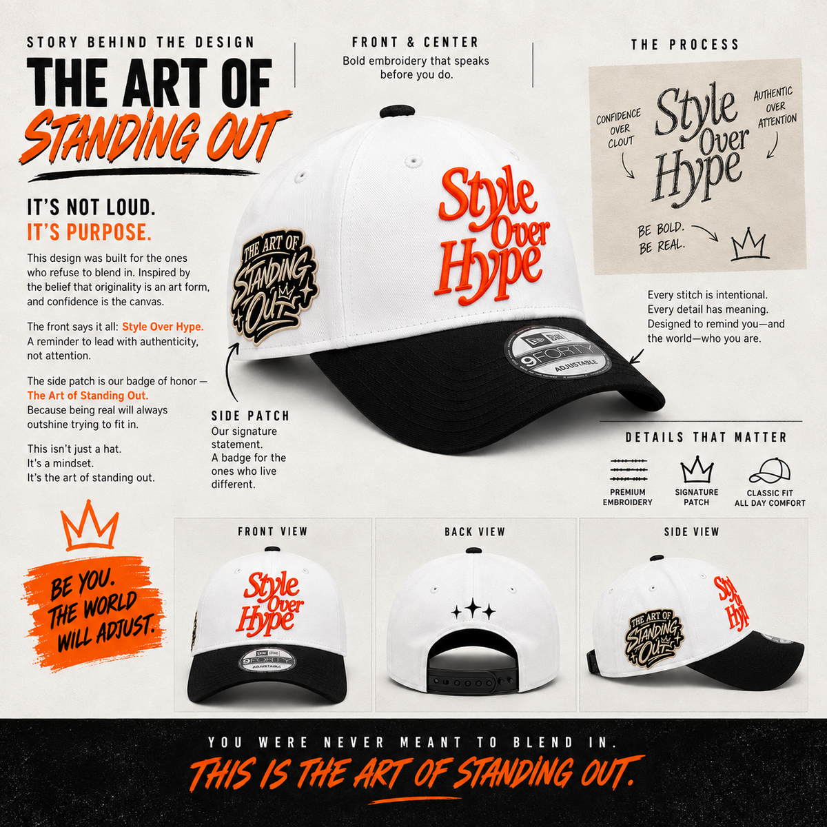 The Art of Standing Out — “Style Over Hype” Snapback